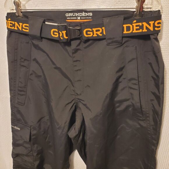 New With Tags Grundens Weather Watch Waterproof Pants Mens Medium Black Fishing - Picture 3 of 11